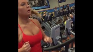 Big blonde tits bouncing slow motion