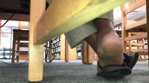 Mature ebony soles in the library pt.1