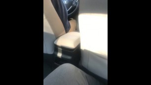 Daddy flashing semi hard cock to DC uber driver