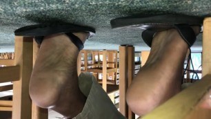 Mature ebony soles in the library pt.2 (flip your phone )