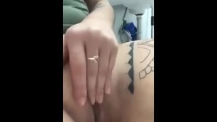 Horny Black Hair bitch Masturbating in front of Camera