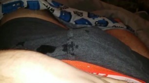 Teen boy peeing his bed in Underwear