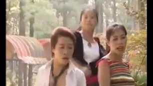 Lucky asian guy makes 2 girls scream.