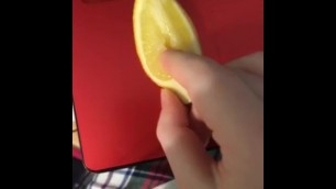 Sexy virgin lemon being fingered for the first time