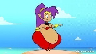 Shantae's Big Belly Dance - Animation (Fetish Content) by SolitaryScribbles