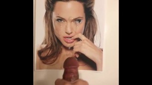 Angelina Jolie Cum tribute