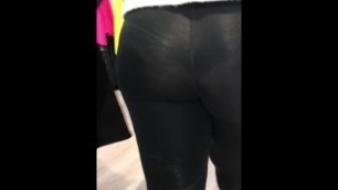 Huge ass in see through leggings vpl 2