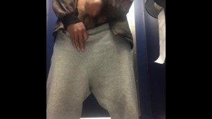 Public restroom cumshot