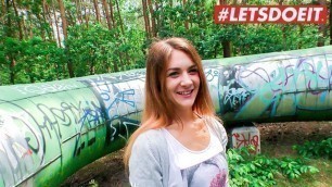 LETSDOEIT - Horny German Teen Facialized In The Forest