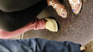 Candid feet on the train 2