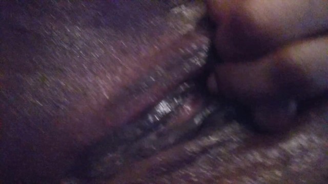 Black juicy pussy masturbation