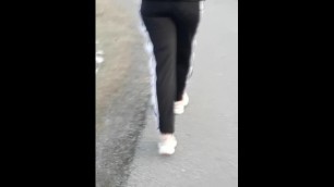Slutty Girl Ass Wobbling While Walking