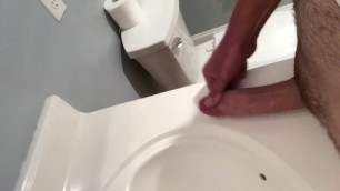 Big dick on bathroom sink