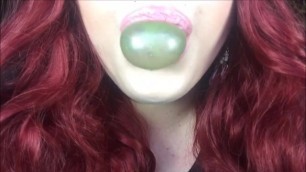 ASMR BUBBLE GUM red head chick
