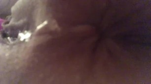 Watch my pussy drip into my asshole