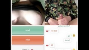 Big boobs Polish omegle girl makes me cum