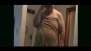 bbw milf bath towel exposed