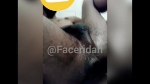 Wet boy pussy with dildo