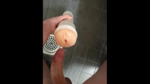 Cumshot with fleshlight