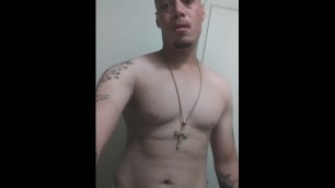Pornstarlilwaltdaddy strokes his dick and shoots a load before showering