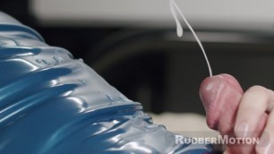 Slow Motion Cumshot Compilation in latex 1