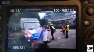 Cop fucks crowds so high to stop ambulance from rescuing
