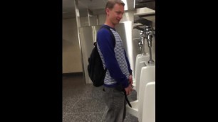 uncut cutie taking a piss