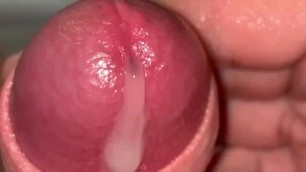 Super close up cumshot