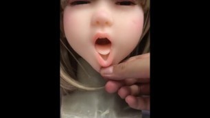 Japanese loli girl flat chested teen sex dolls young face closed eyes