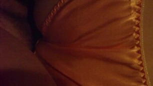 Satin Orange Panty Fuck