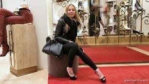 Shopping for new high heels in LOUBOUTIN SHOP