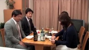 Japanese Drunk Wife and husband friends