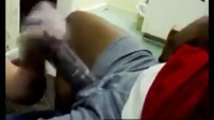 Handjob On Huge Black Cock