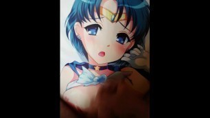 Cumshot on Dakimakura Sailor Moon Sailor Mercury 1