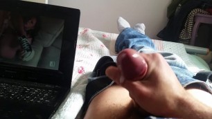 A very quick wank while the g/f is in the garden.