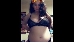 Cute teen showing off massive natural tits in snapchat nudes