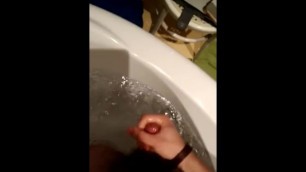 Cumshot during hydromassage