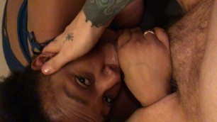 Ebony BBW (Cinnamon Sins) Gives Her Boyfriend A Blowjob