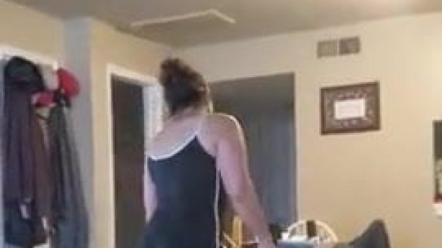 Hubby films his wife
