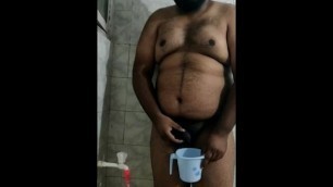 indian sissy slut drinking piss