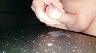 Slow motion solo cumshot