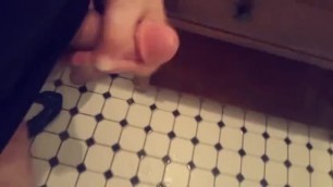 Another massive load. Cumming in a public bathroom.