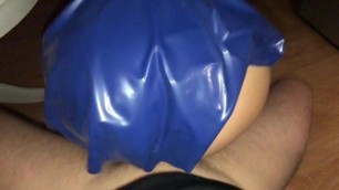 Sexy Latex dress teasing