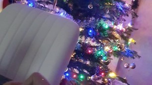 Step mom prepares Christmas Tree before sex with step son