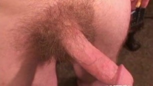 Tattooed stallion jerks off his cock in passionate solo act