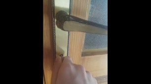Inserting a key and unlocking a door