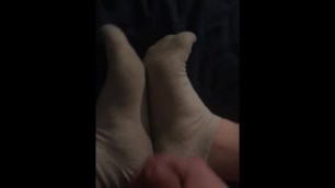 Cumming On my Own Socked Feet (18 years old)