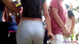 Candid ass Leegings pant teen