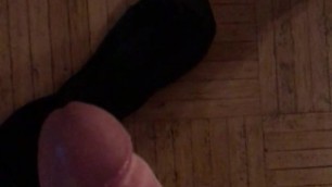German Boy cumming on Socks with big CUMSHOT at the end
