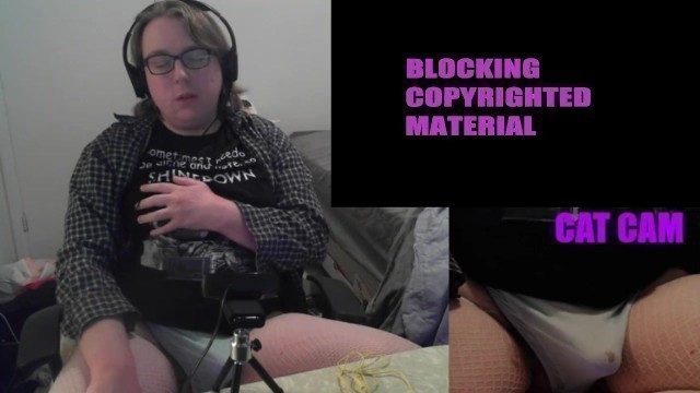 Transgirl Masturbates While Streaming Video Games
